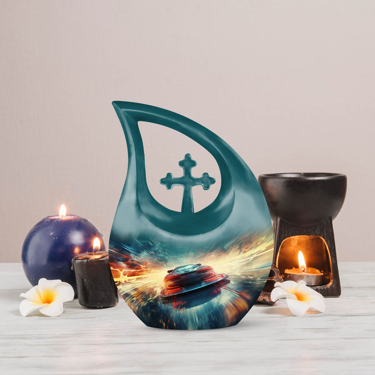 Car Race theme Urn for ashes