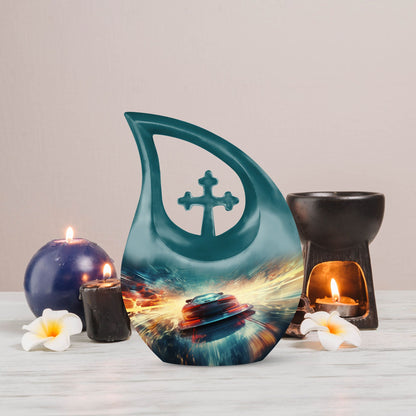 Car Race theme Urn for ashes