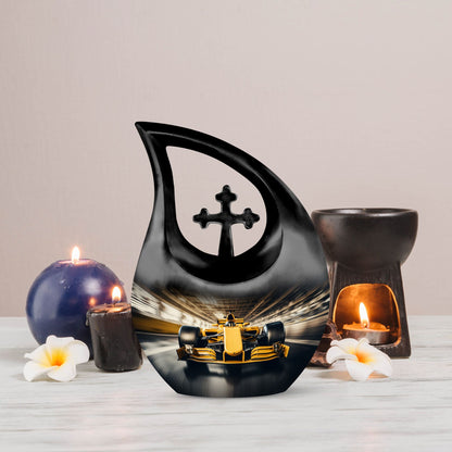 Large 10-inch Car Race theme Urn