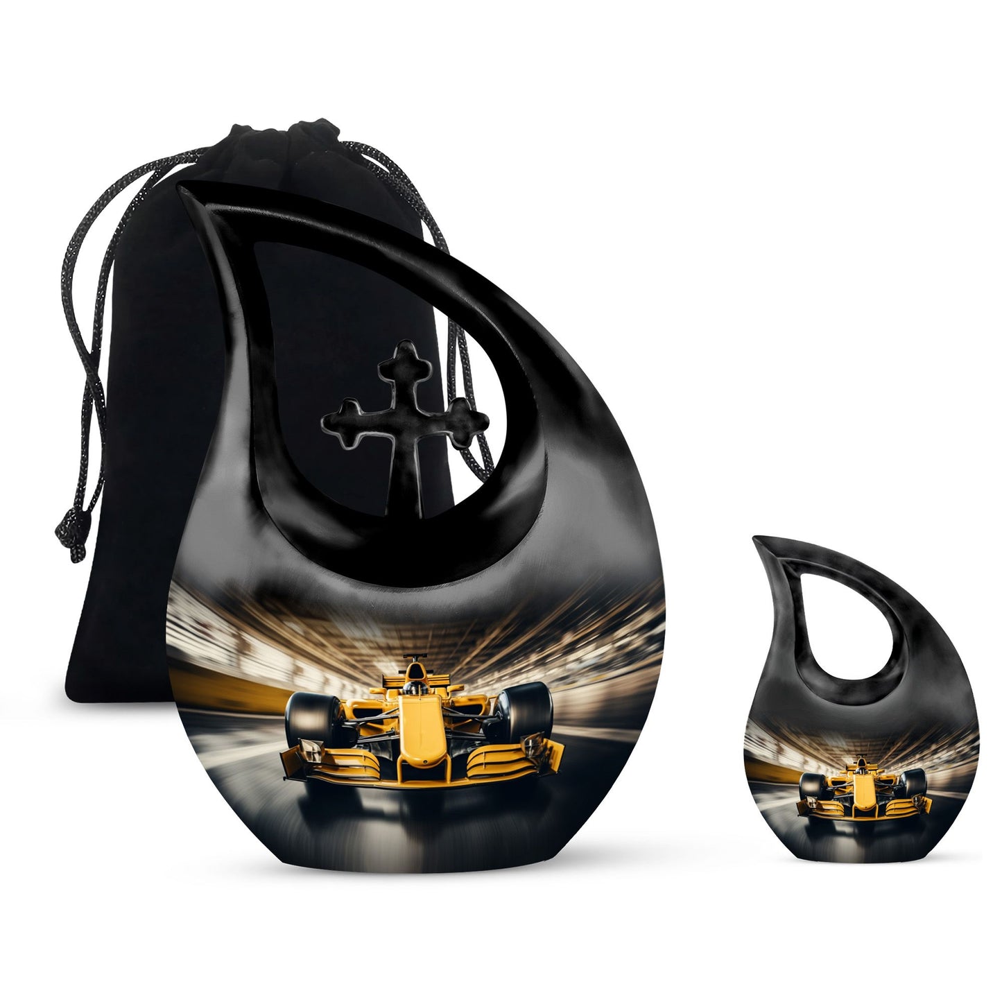 Large 10-inch Car Race theme Urn