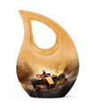 10-inch Car Race themed memorial urn