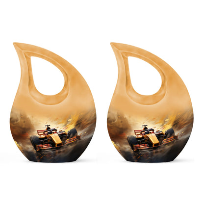 10-inch Car Race themed memorial urn