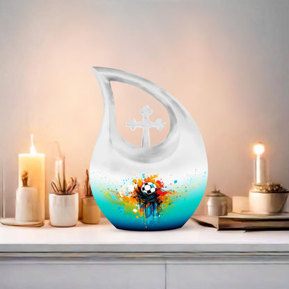 Sports themed urn