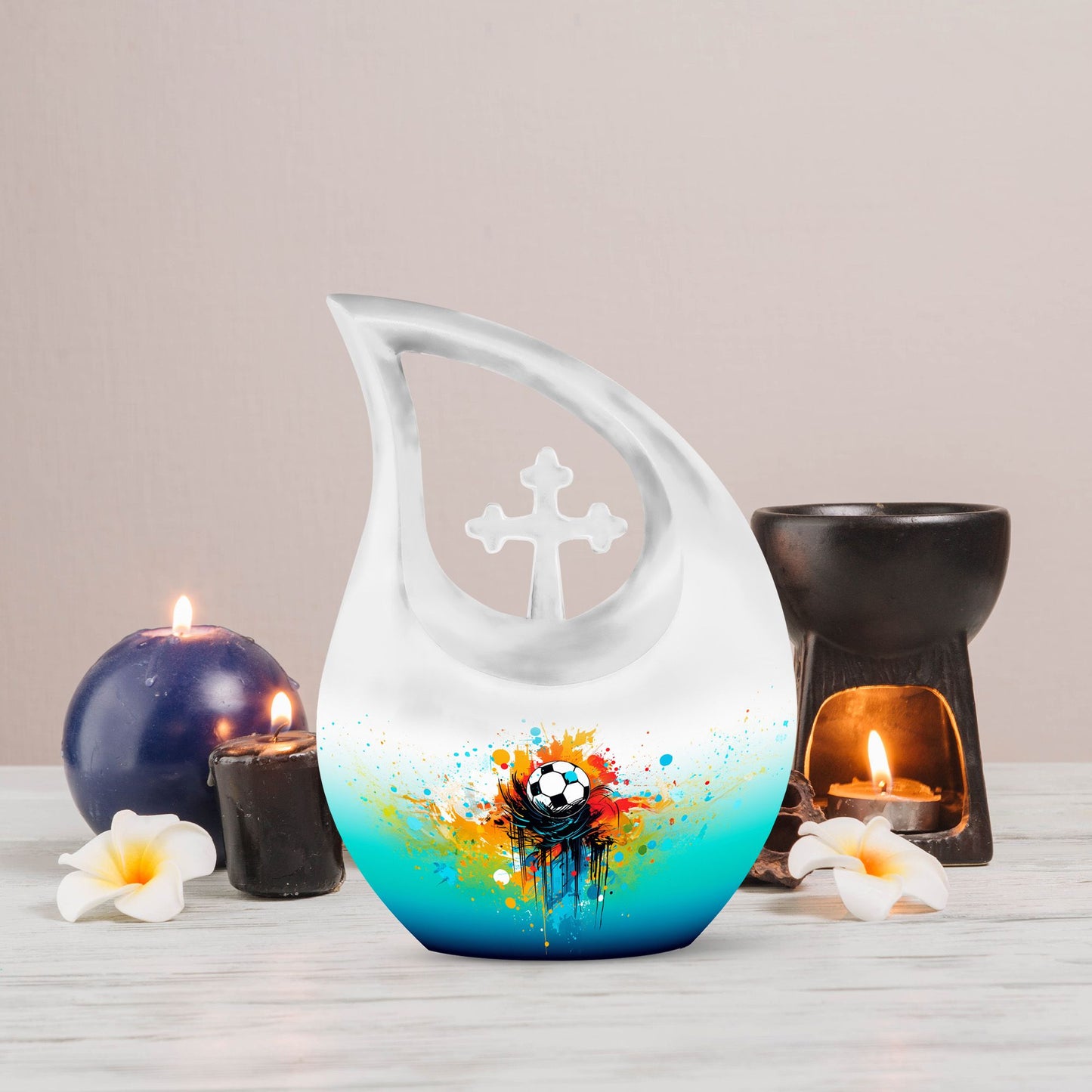 Sports themed urn