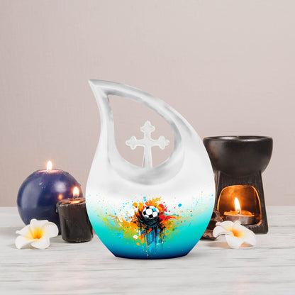 Sports themed urn