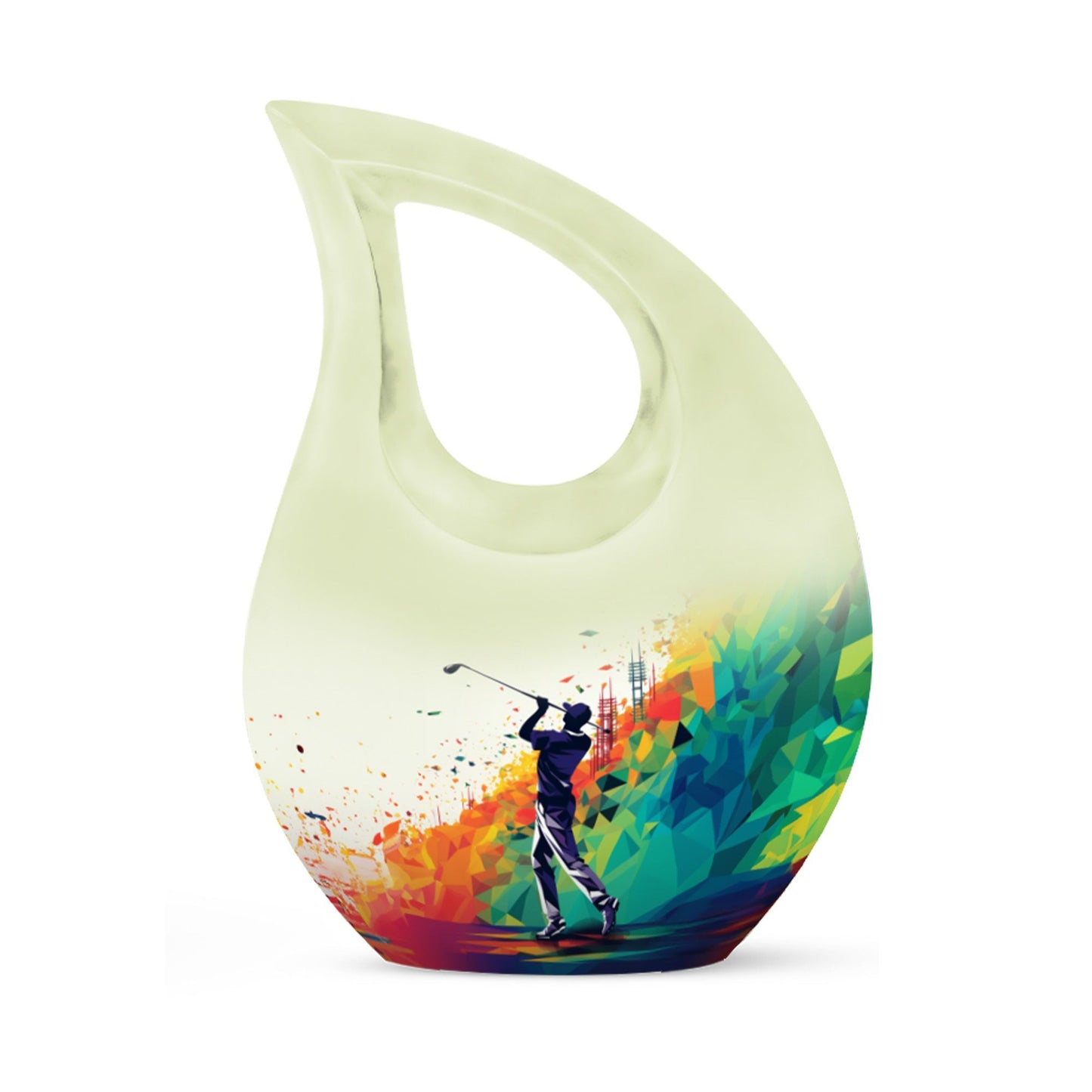 sports-themed urn for adult's ashes