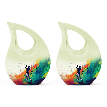 sports-themed urn for adult's ashes