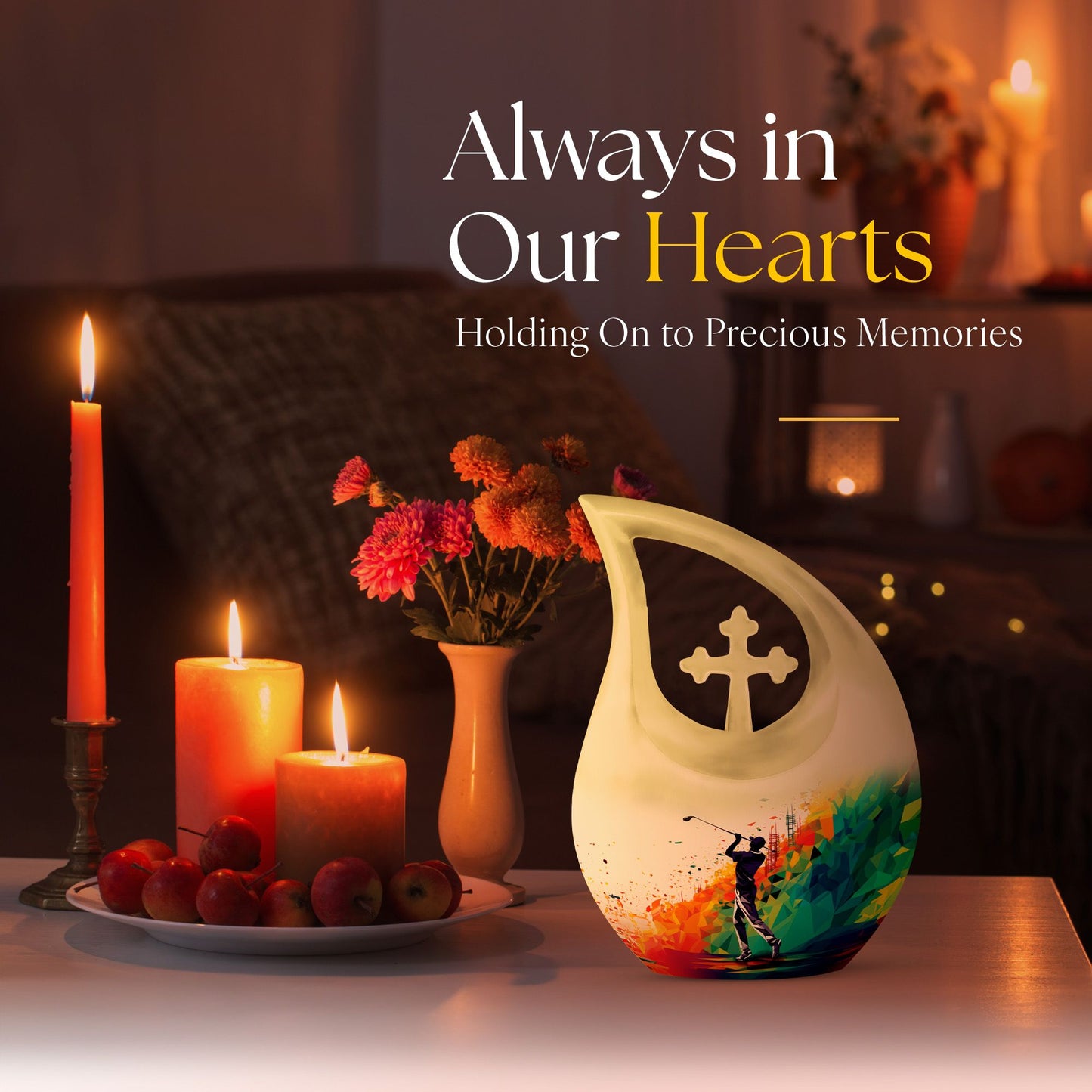 sports-themed urn for adult's ashes