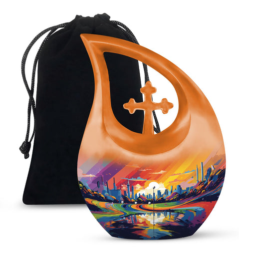 Cross Drop Sports Urn made of aluminium