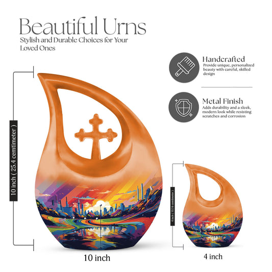 Cross Drop Sports Urn made of aluminium
