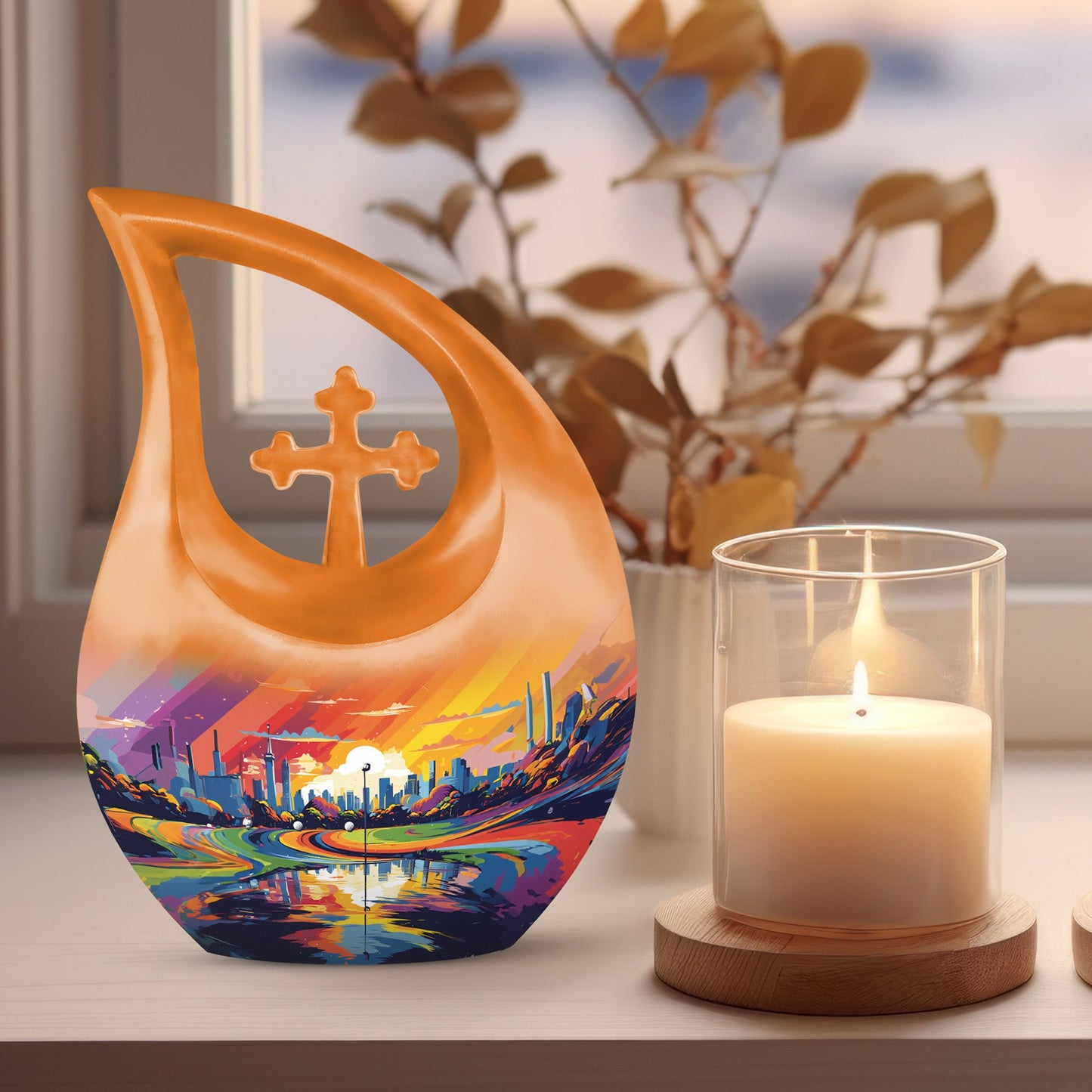Cross Drop Sports Urn made of aluminium