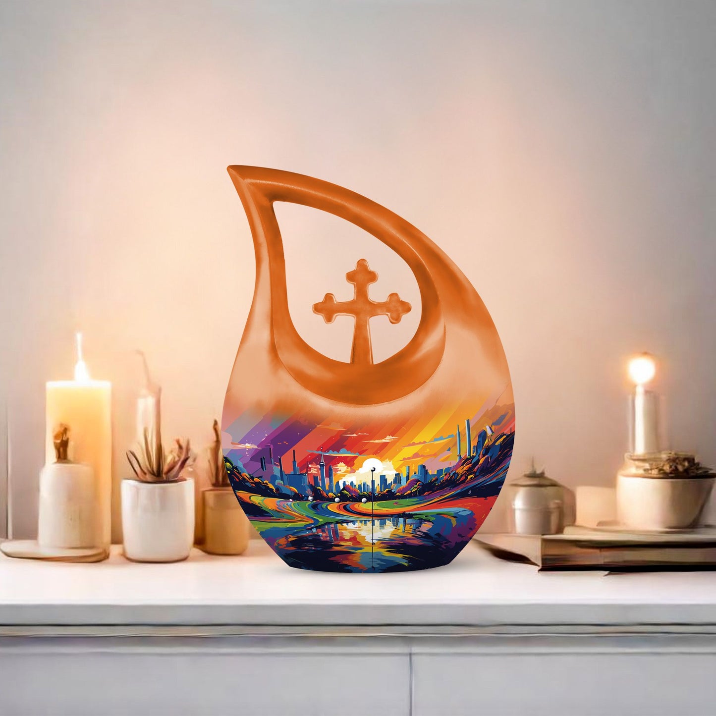 Cross Drop Sports Urn made of aluminium