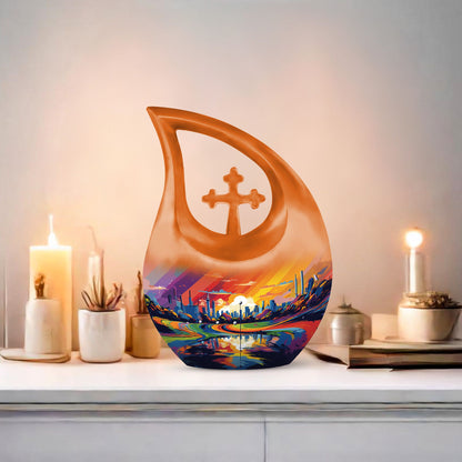 Cross Drop Sports Urn made of aluminium