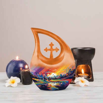 Cross Drop Sports Urn made of aluminium