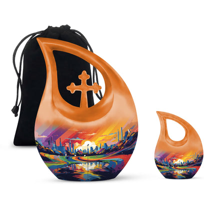 Cross Drop Sports Urn made of aluminium