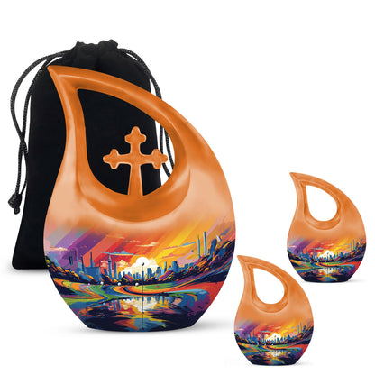 Cross Drop Sports Urn made of aluminium