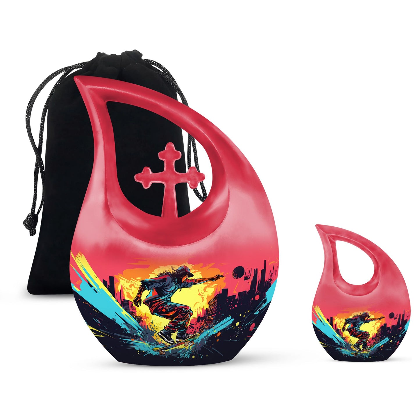 Large 10-inch sports theme urn