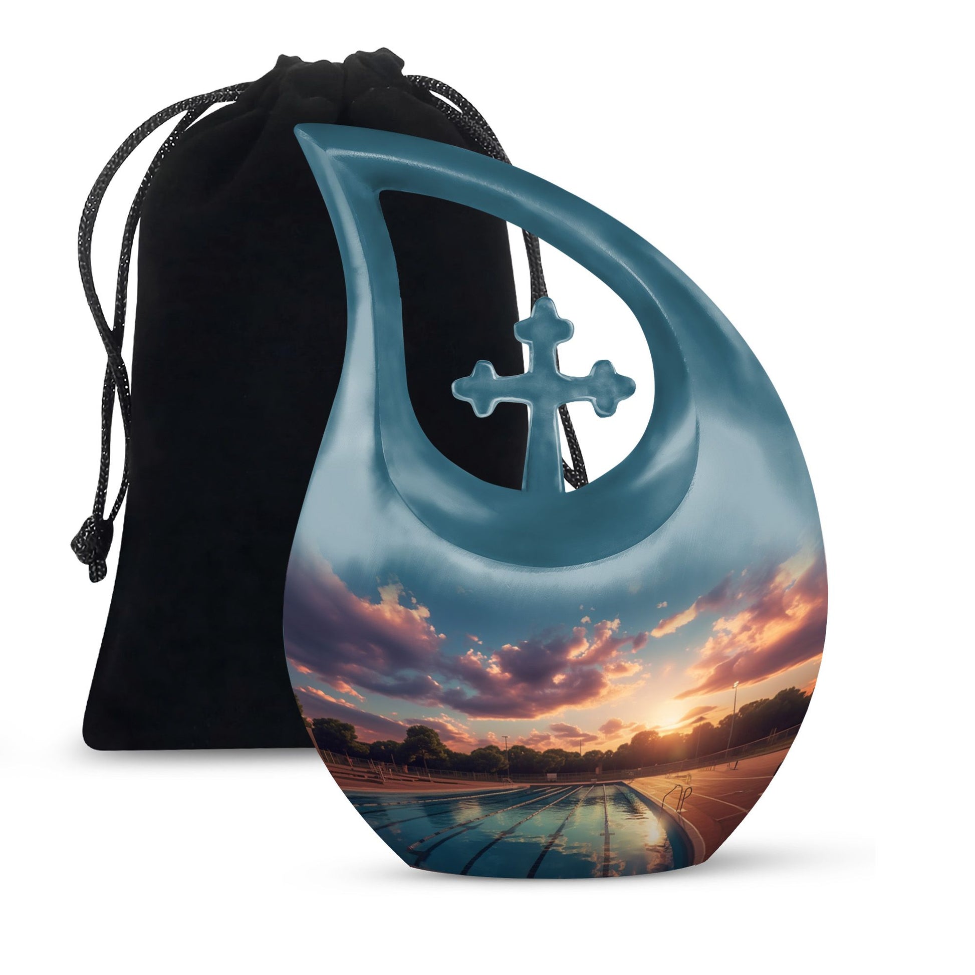 Swimming Pool Themed Cremation Urn