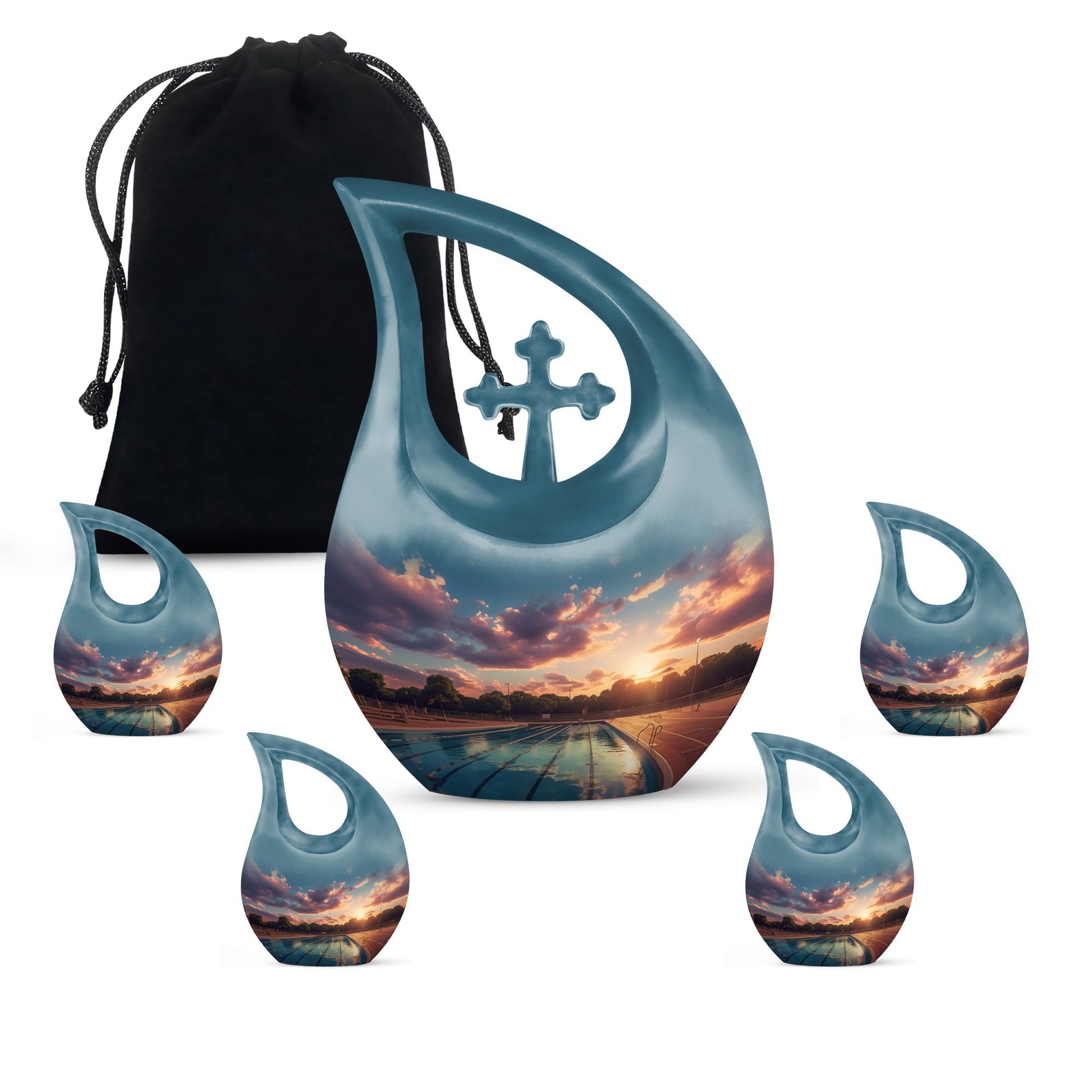 Swimming Pool Themed Cremation Urn