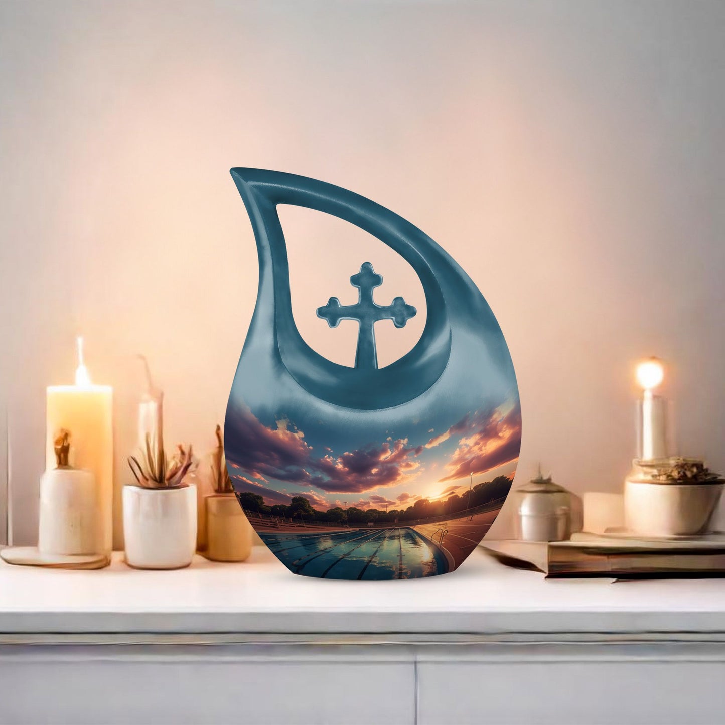 Swimming Pool Themed Cremation Urn