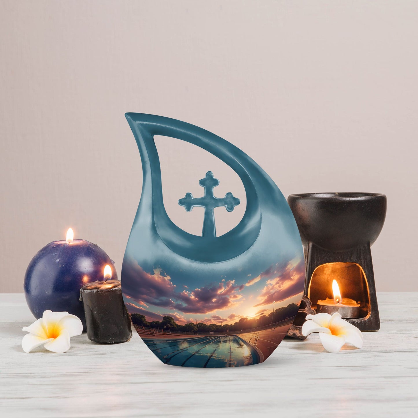 Swimming Pool Themed Cremation Urn