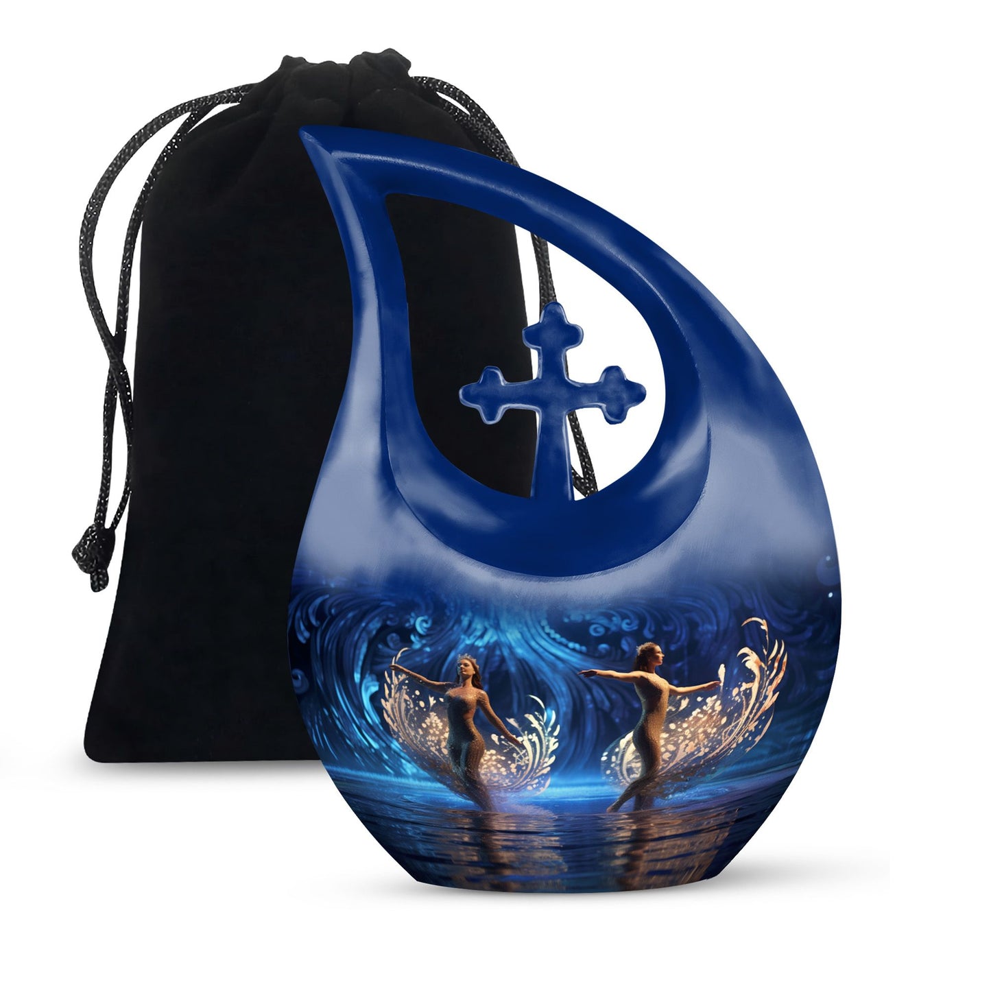 Dance Themed Cross Drop Urn