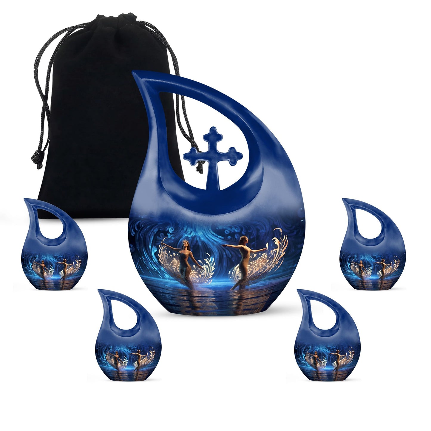 Dance Themed Cross Drop Urn