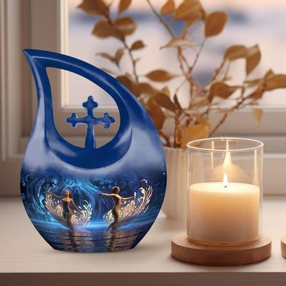 Dance Themed Cross Drop Urn