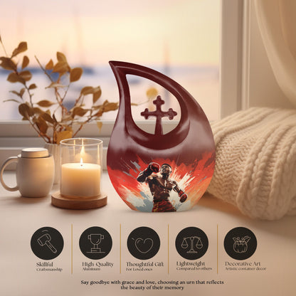 10-inch Boxing-themed Keepsake Urn