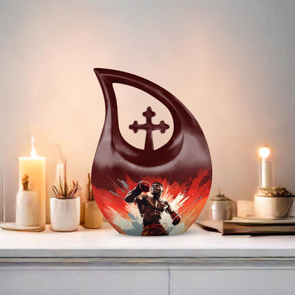 10-inch Boxing-themed Keepsake Urn