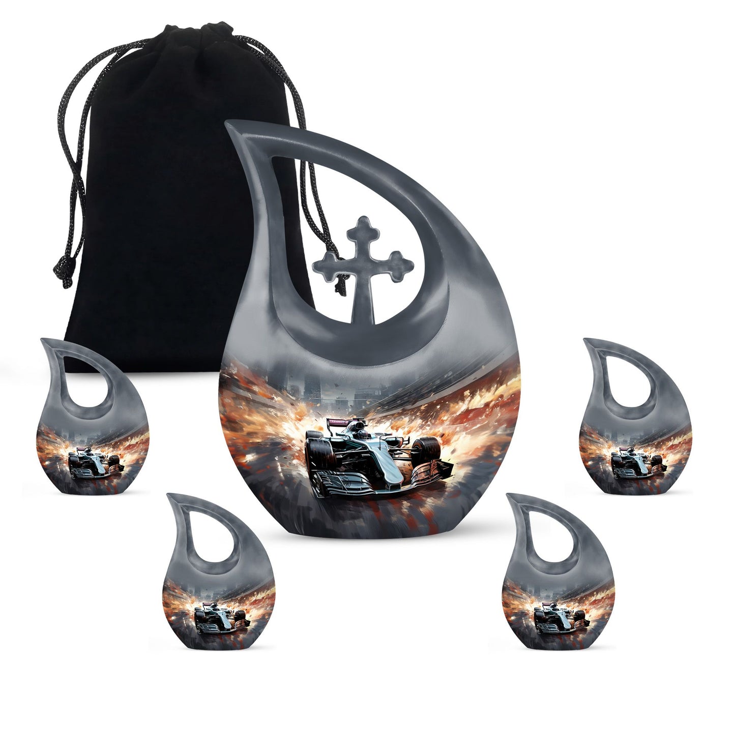 Car Race theme Cremation Urn