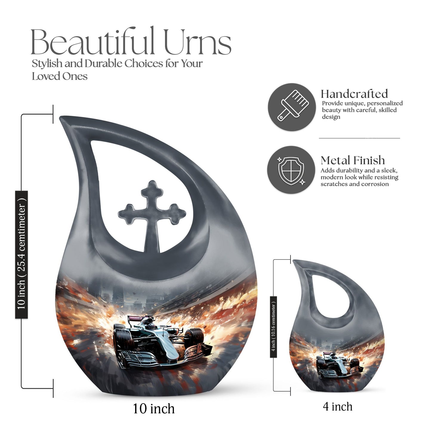 Car Race theme Cremation Urn