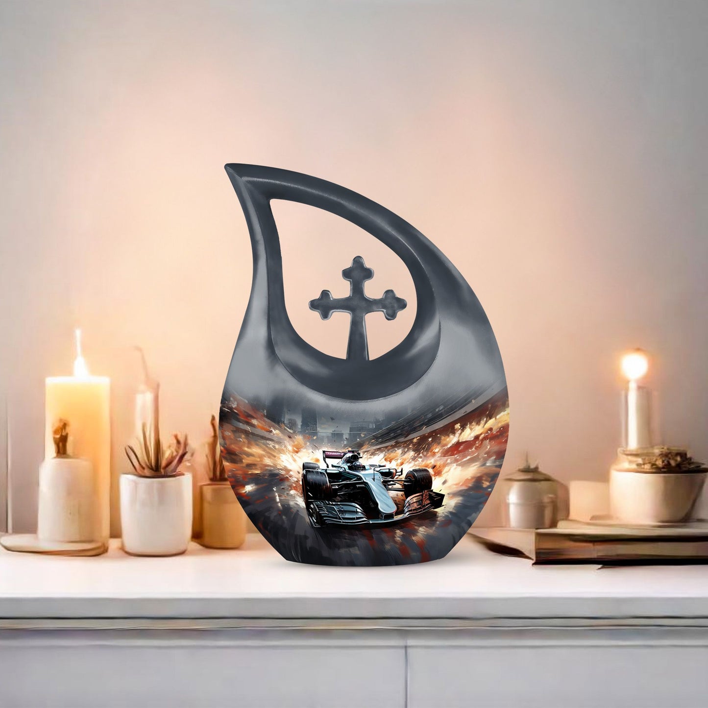 Car Race theme Cremation Urn