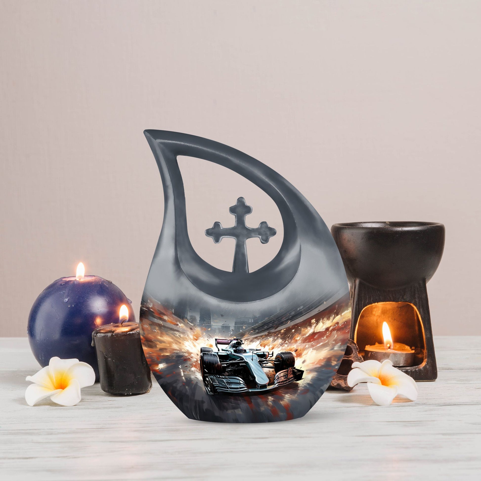 Car Race theme Cremation Urn