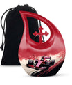 Car Race themed Memorial Urn