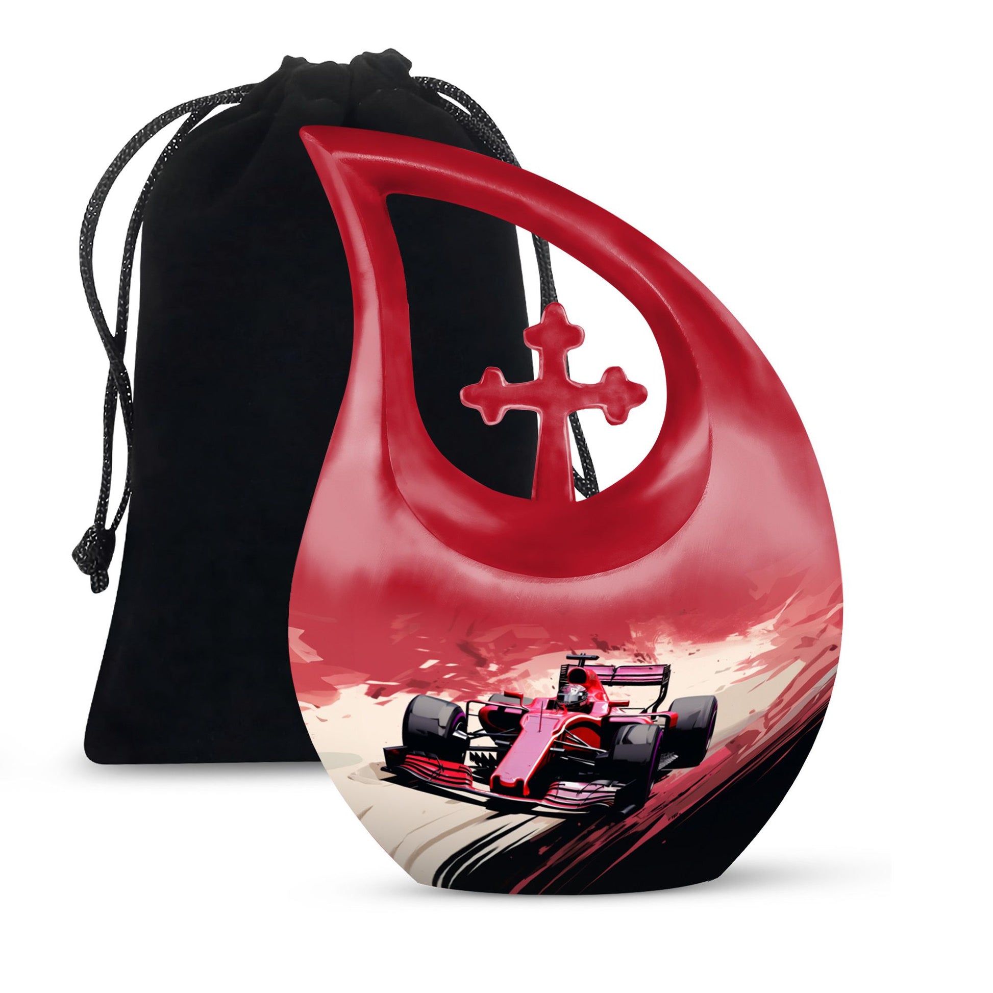 Car Race themed Memorial Urn