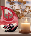 Car Race themed Memorial Urn