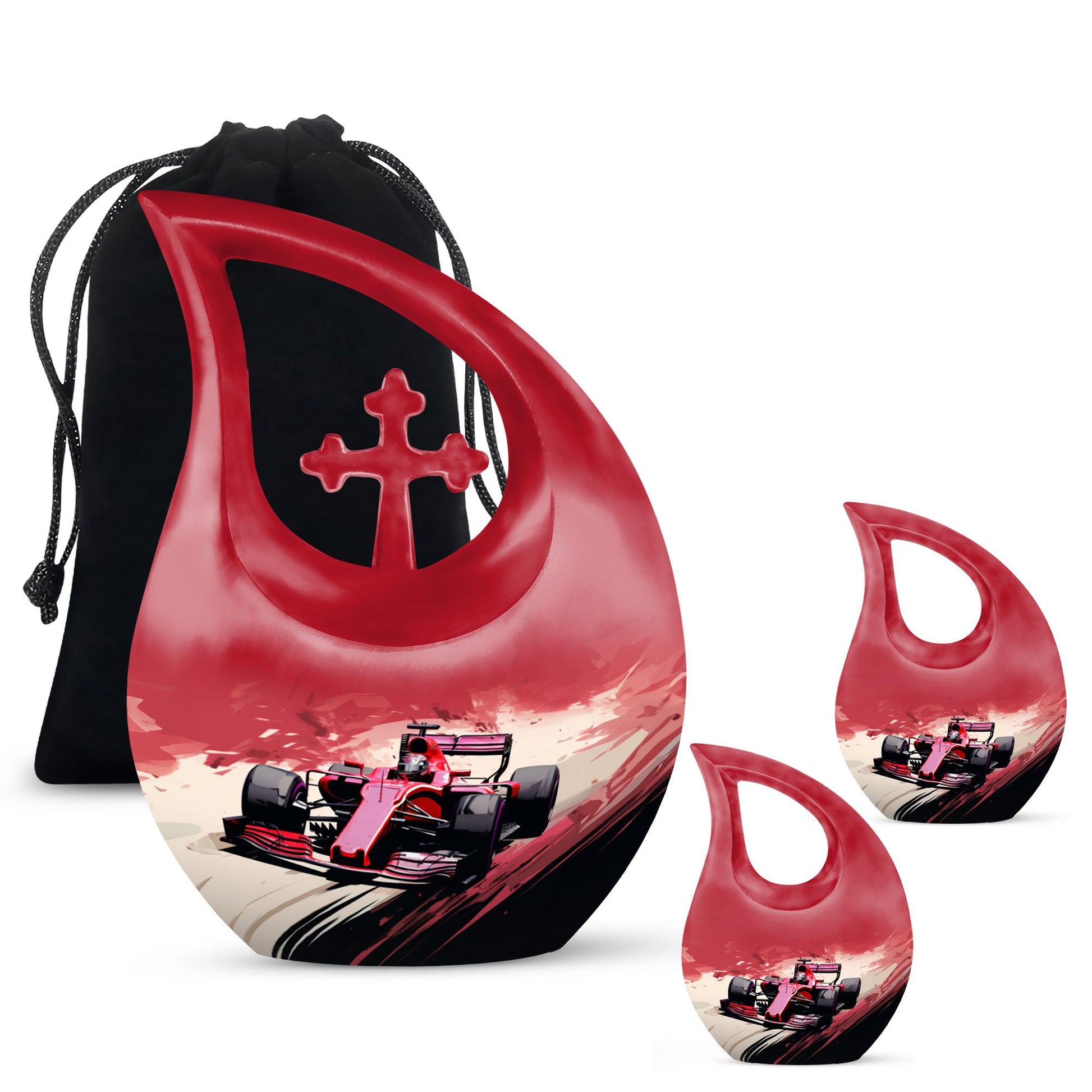 Car Race themed Memorial Urn