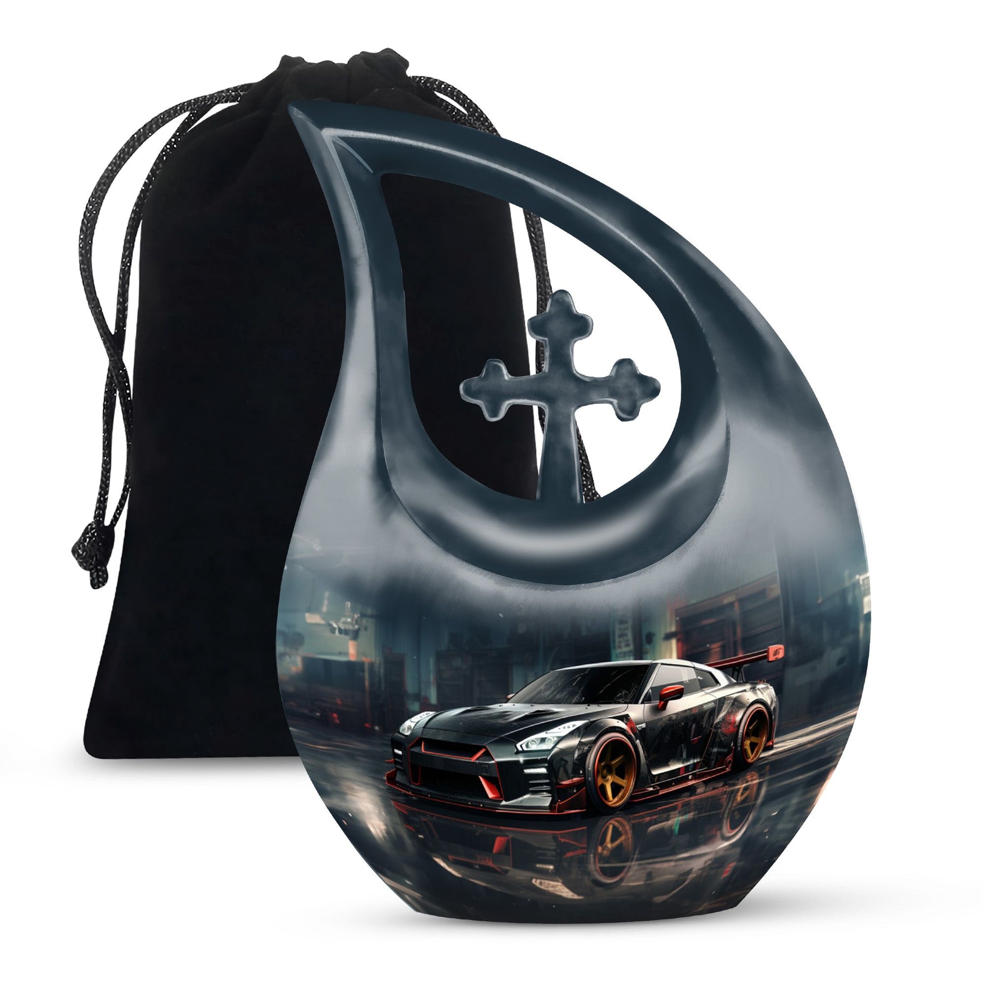 Car Race Theme Urn