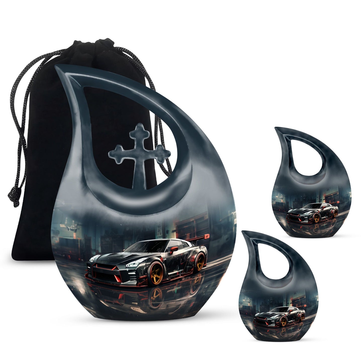 Car Race Theme Urn