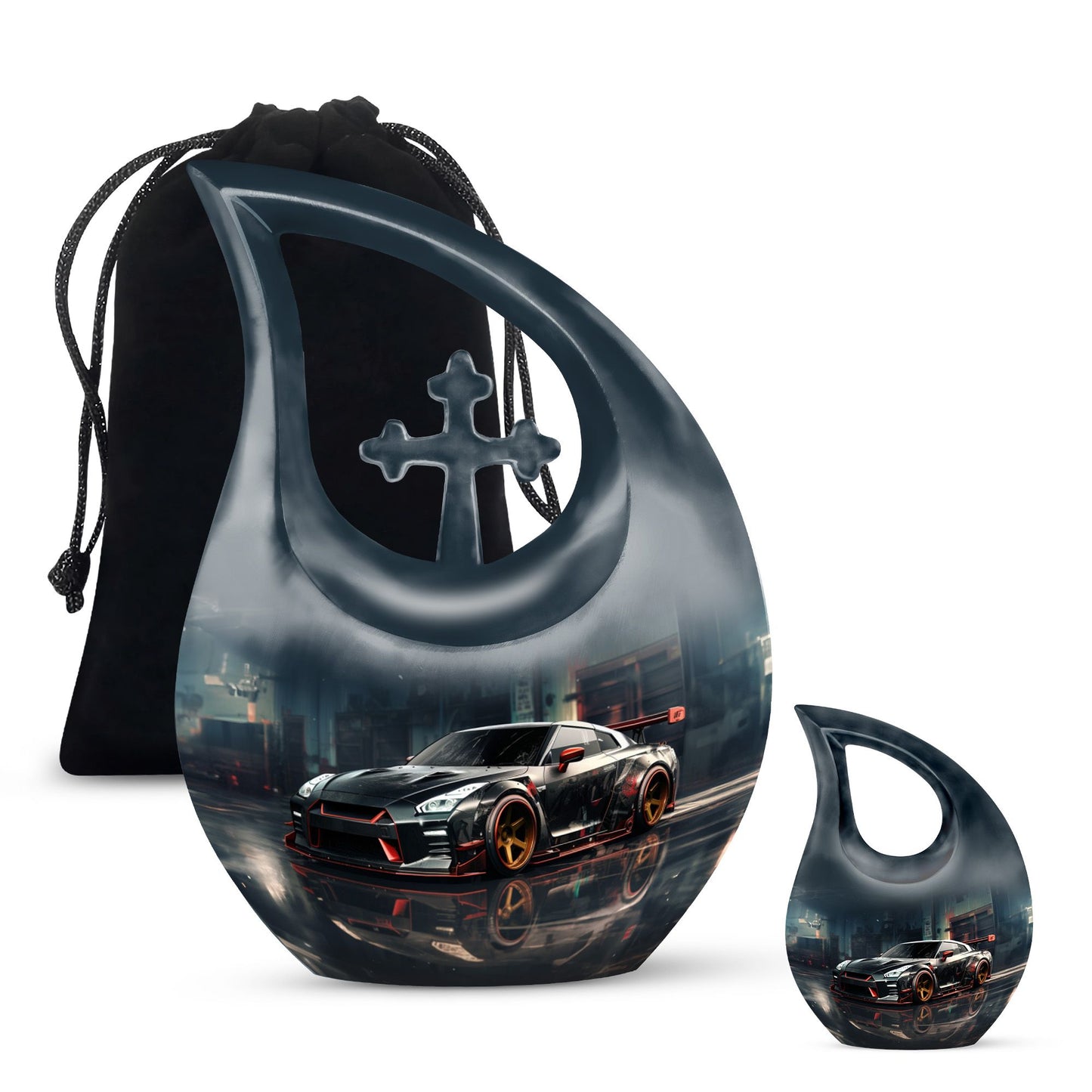 Car Race Theme Urn