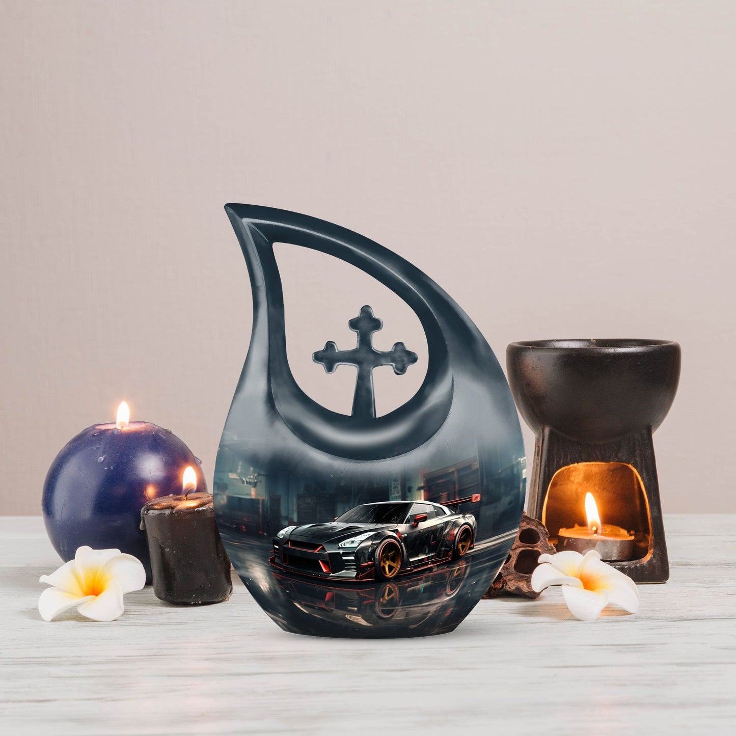 Car Race Theme Urn