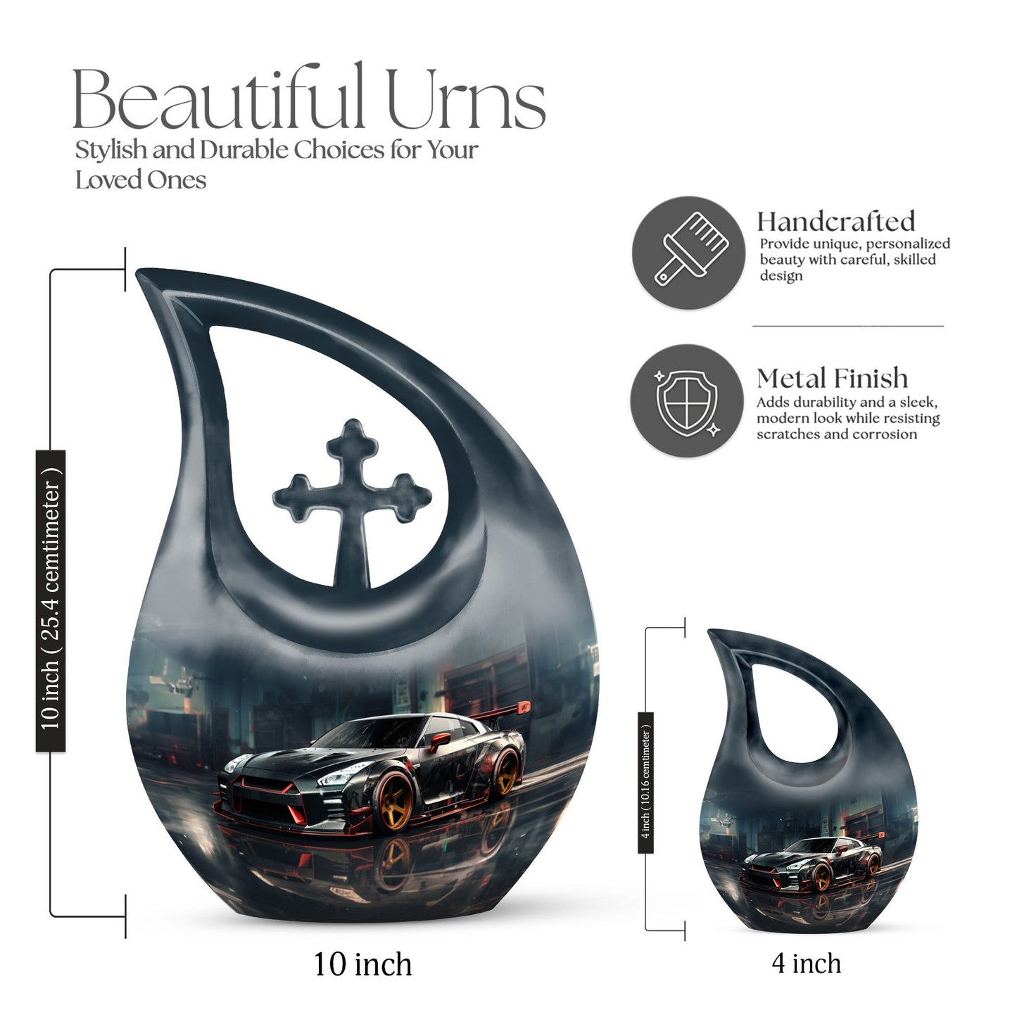 Car Race Theme Urn