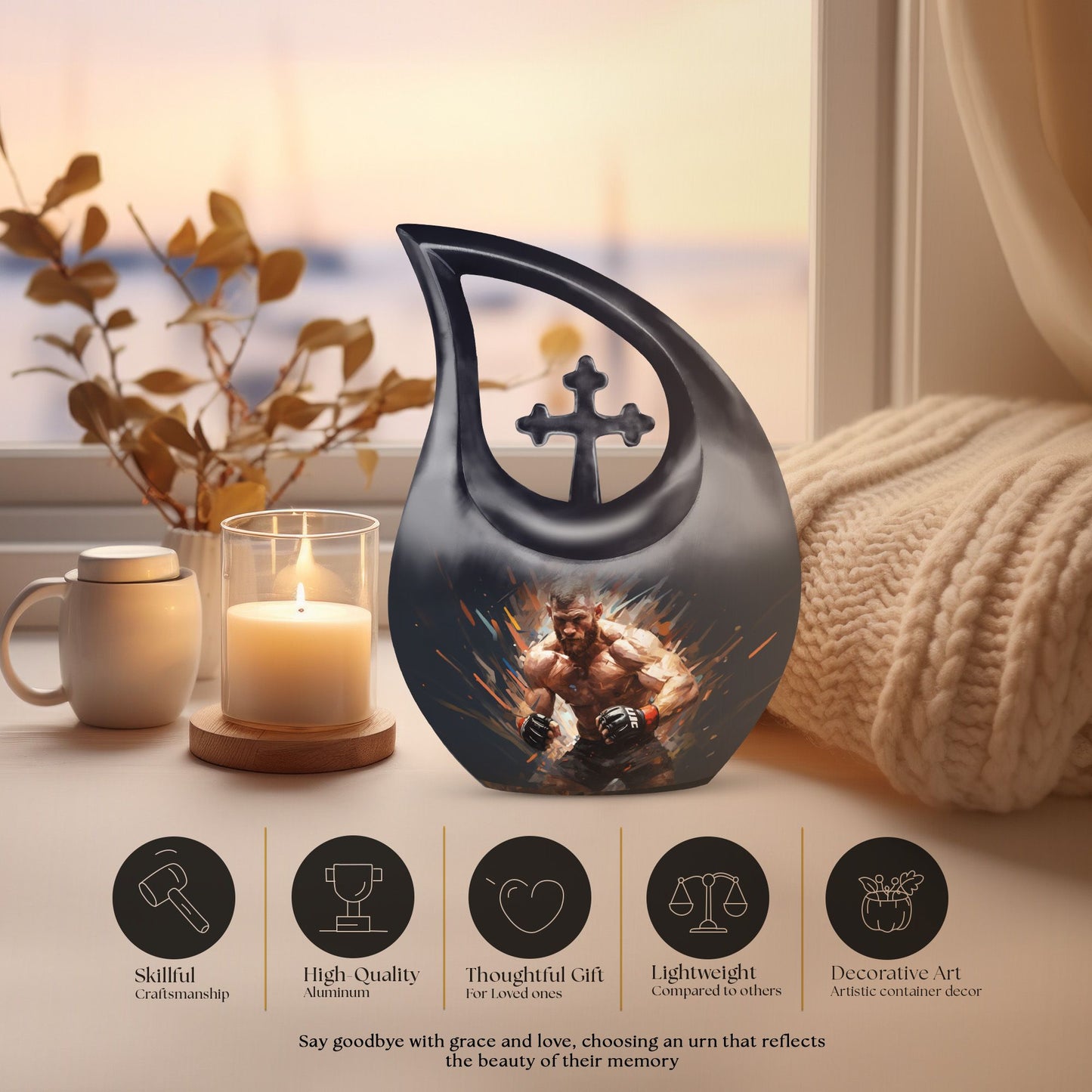Sports Themed Memorial Urn for Ashes