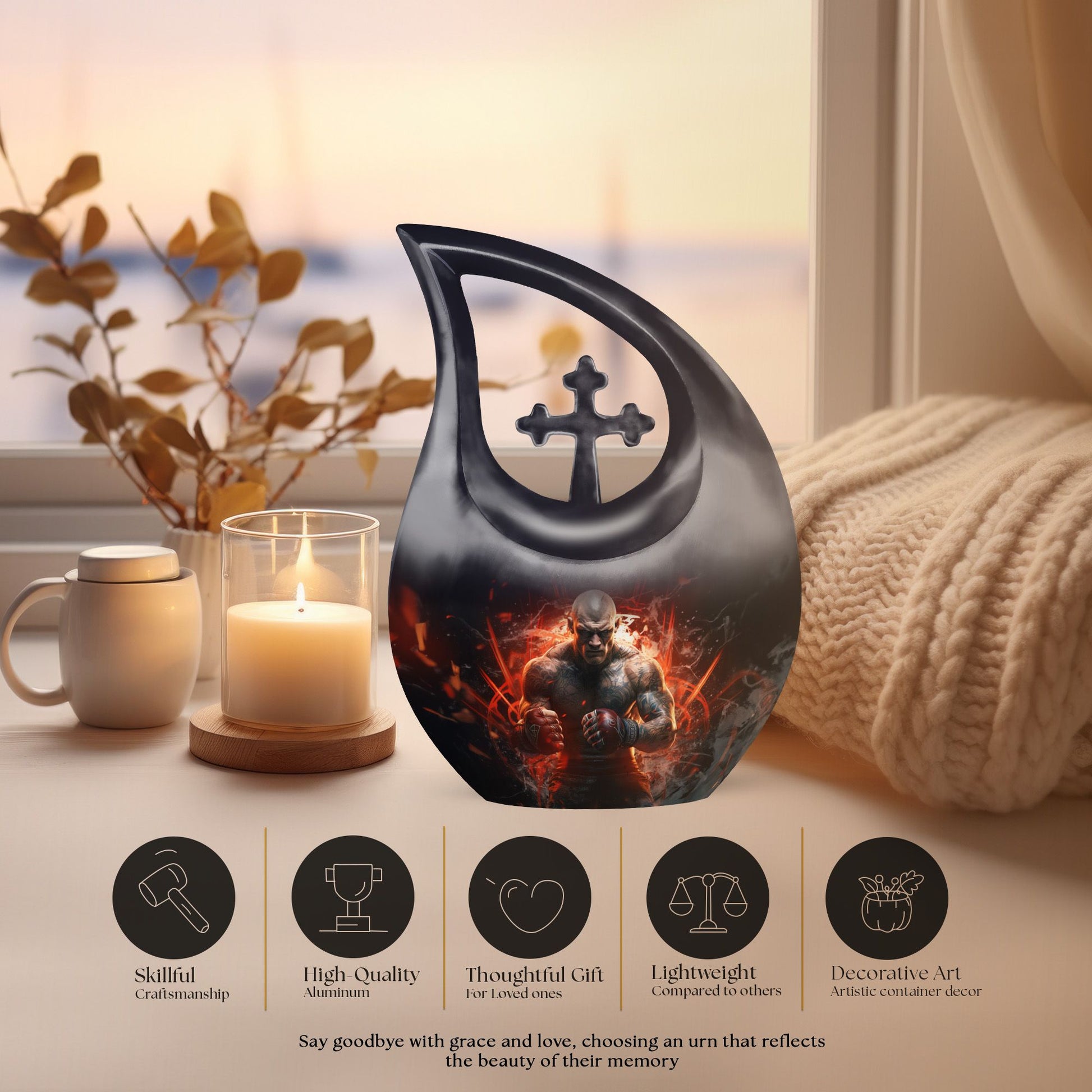 Sports themed Mini Urn for Ashes