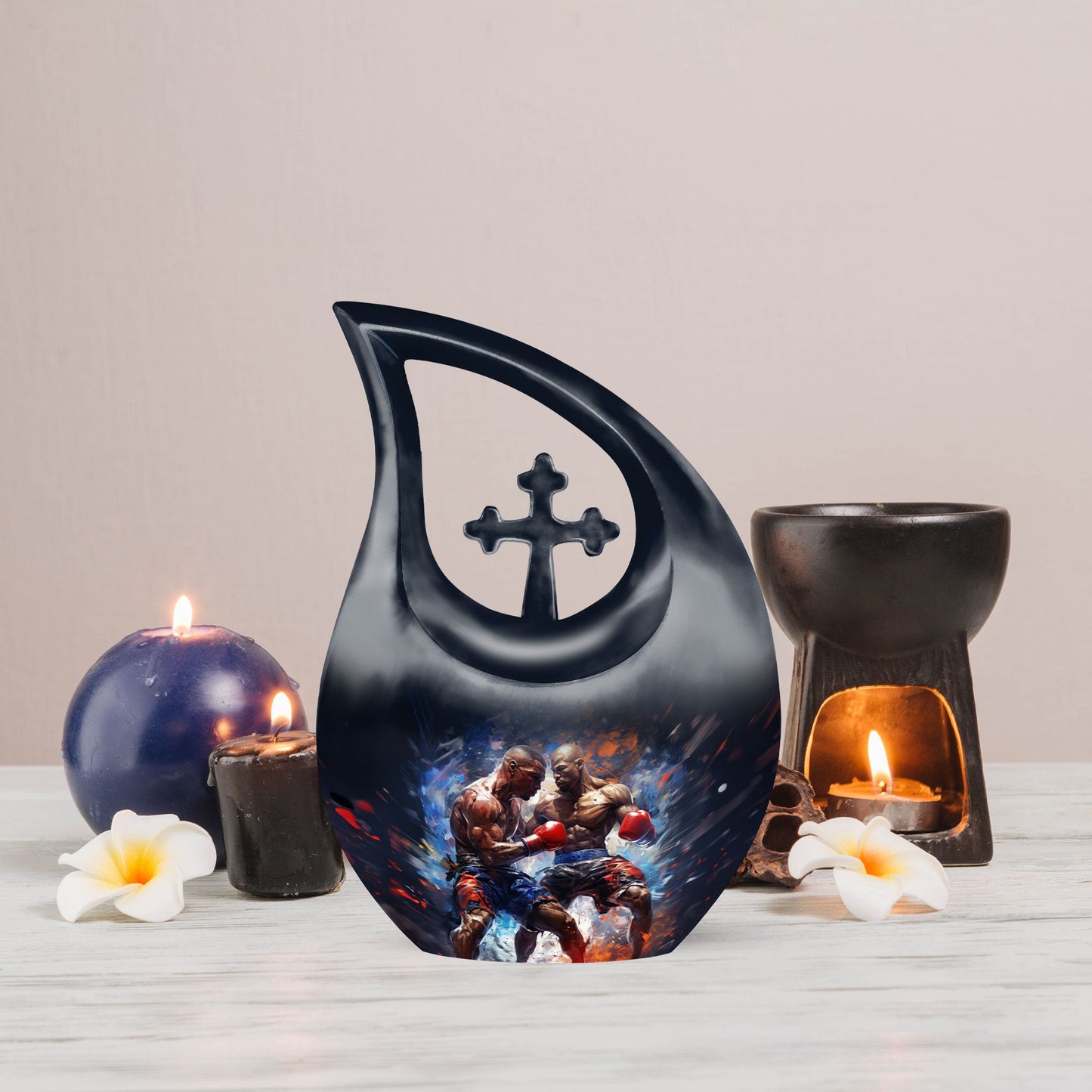 sports-themed mini urn