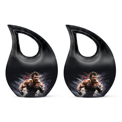 Sports-themed urn for two adults