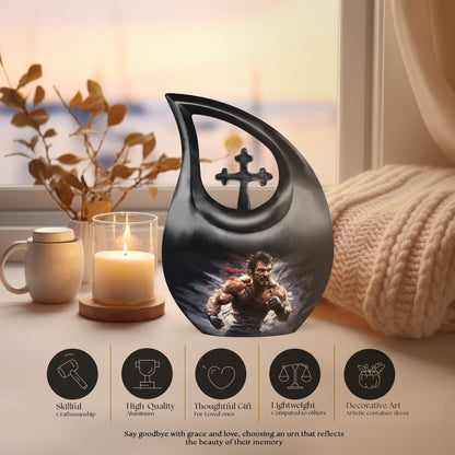 Sports-themed urn for two adults