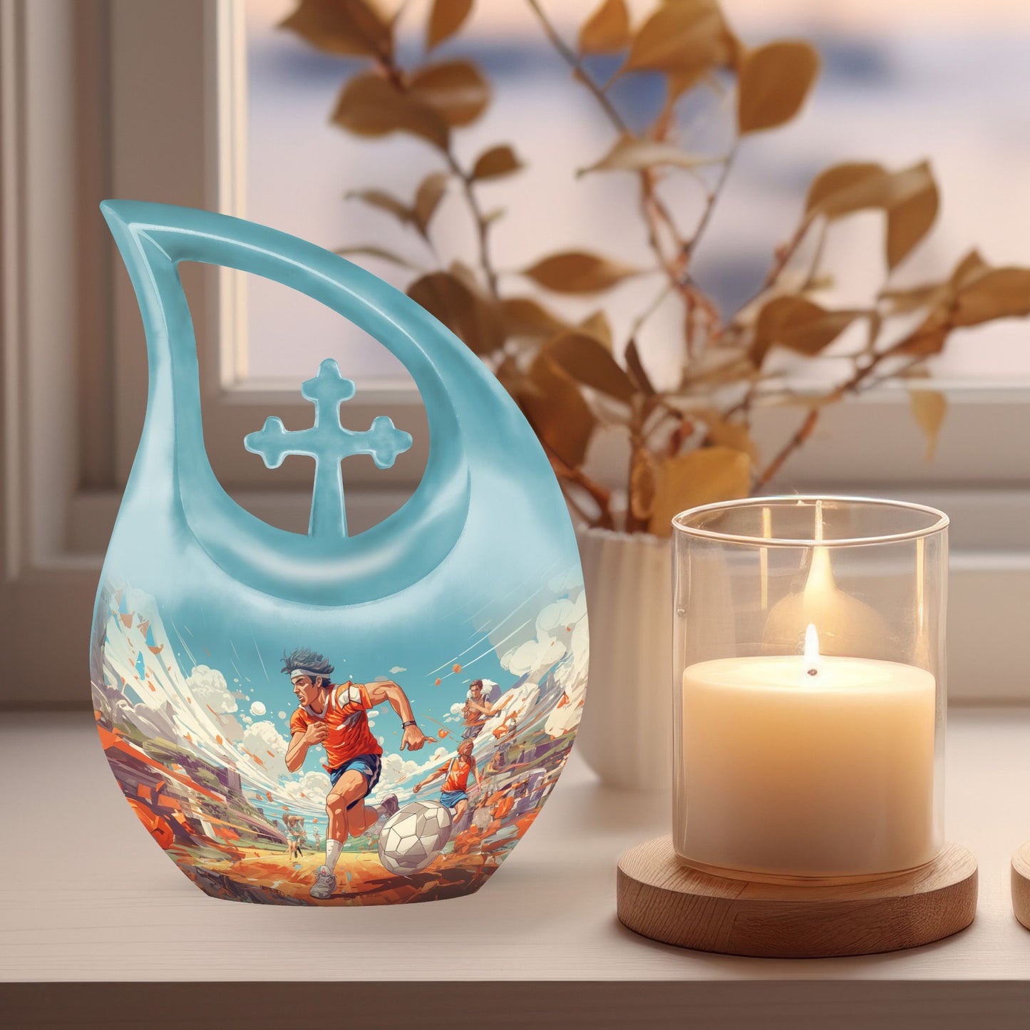 Sports themed Memorial Urn