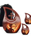 10-inch Sports themed Cross Drop Funeral Urn